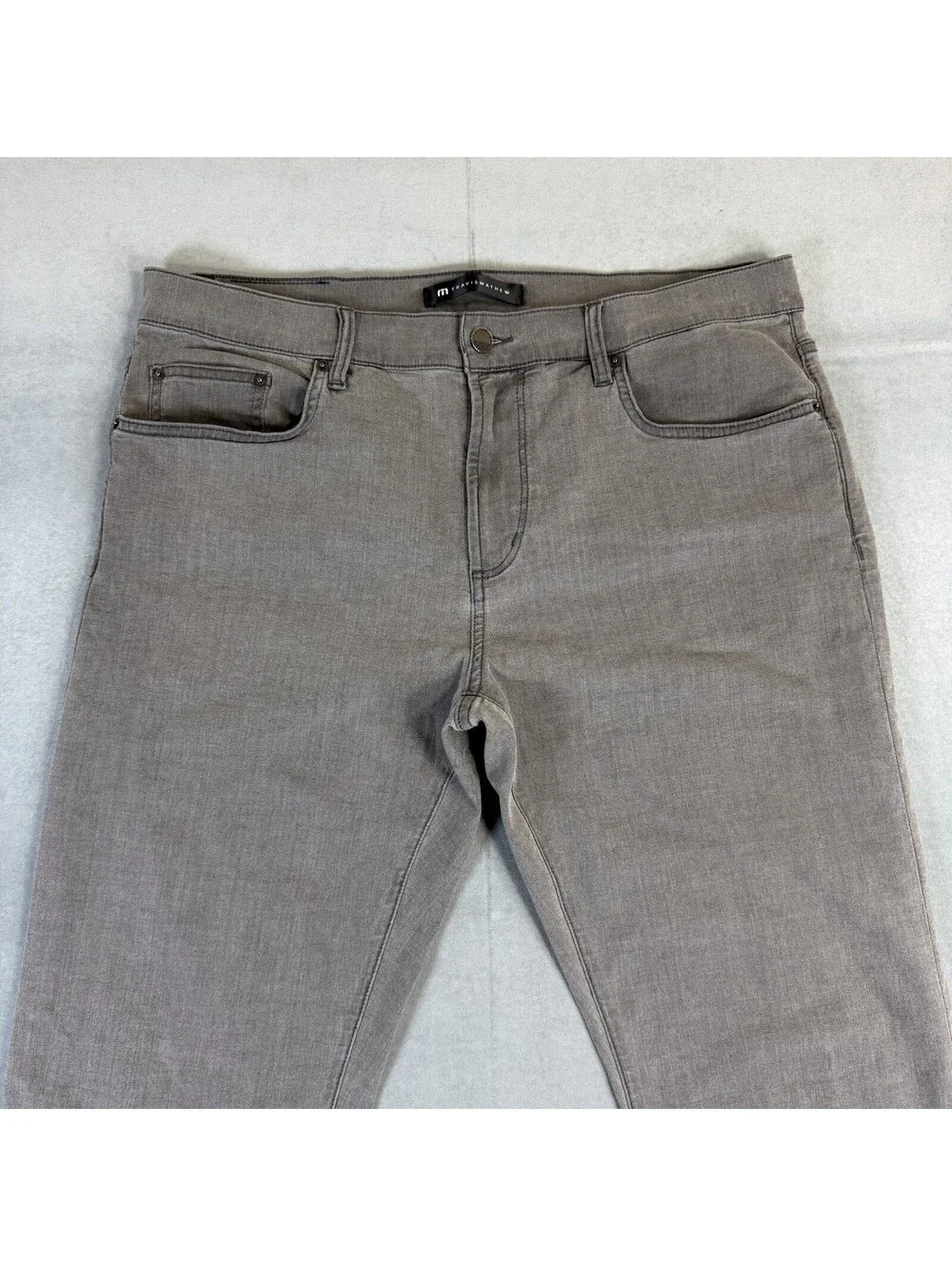 Travis Mathew Legacy Featherweight Jeans Mens 35x32 Gray Stretch Performance